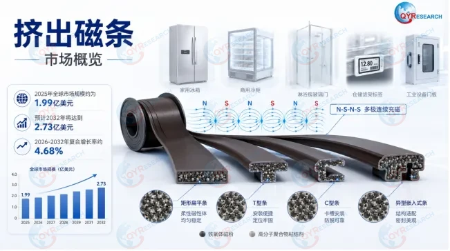 <span style="color: #003C9F;">挤出磁条</span>市场调研：预计2032年全球将达到2.73亿美元
